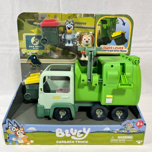 Moose Enterprises Toys Bluey Garbage Trash Truck Bin Man Figure